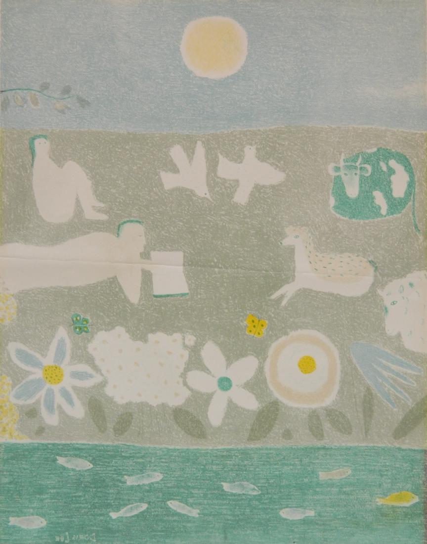 Doris Lee monotype (1 of 3)