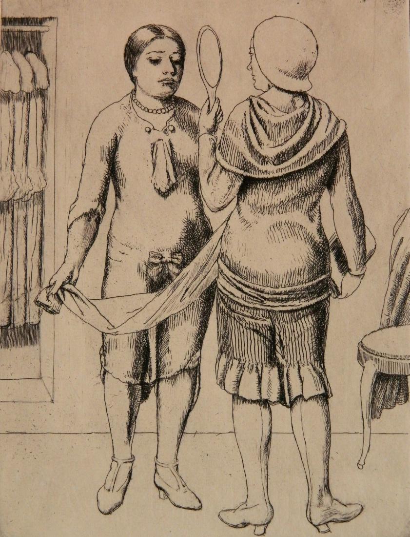 Kenneth Hayes Miller etching (1 of 4)