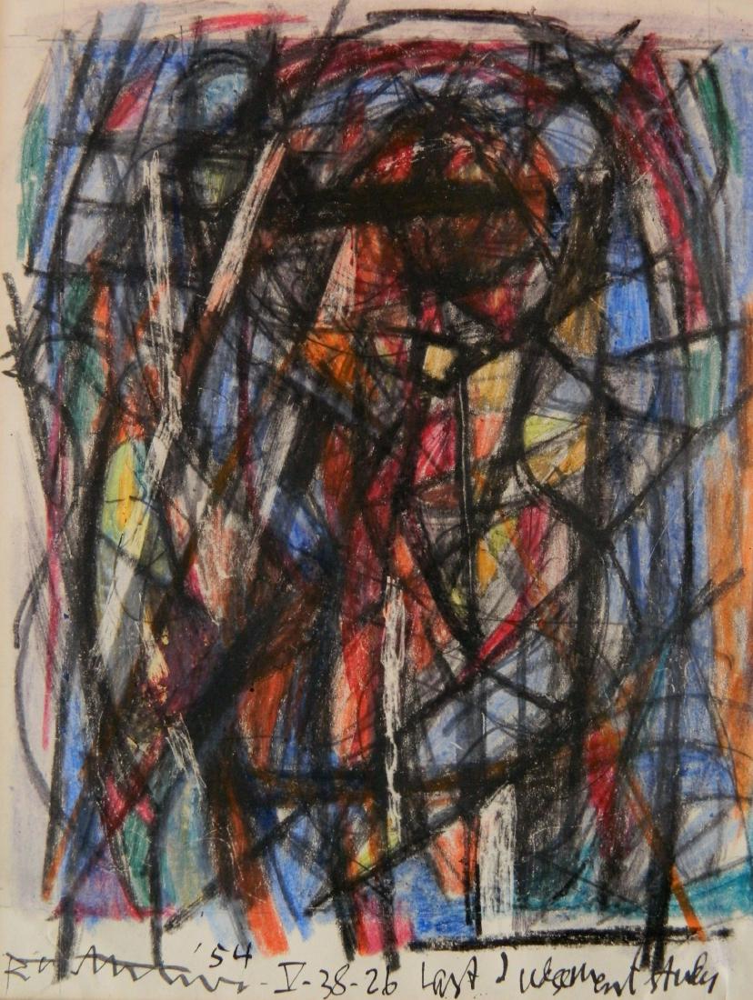Abraham Rattner crayon (1 of 4)