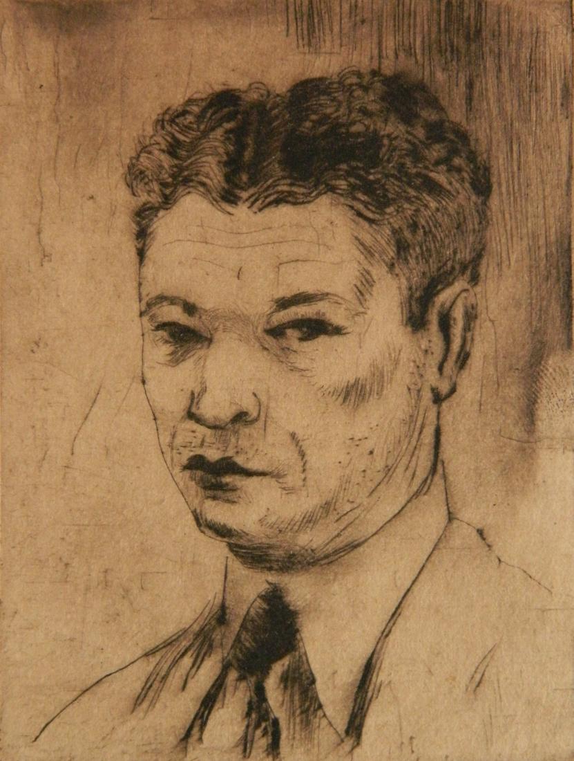 Clyde Singer etching (1 of 4)