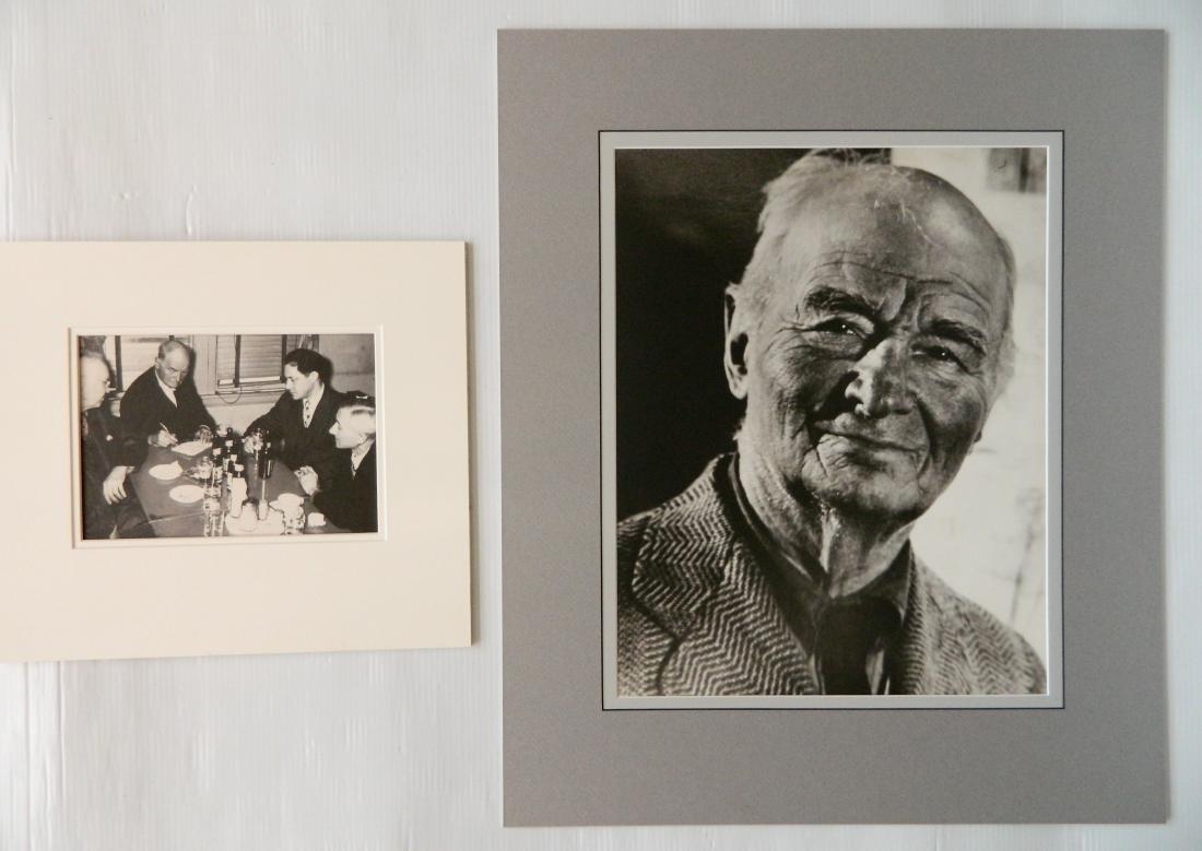 2 Photographs of William Sommer: 2 Photographs of William Sommer- 1.) Portrait of William Sommer; 2.) William Sommer with Henry Boynton, Michale Dadante and Frank Mayer; together with William Sommer ephemera; good condition. 18 3/4 x