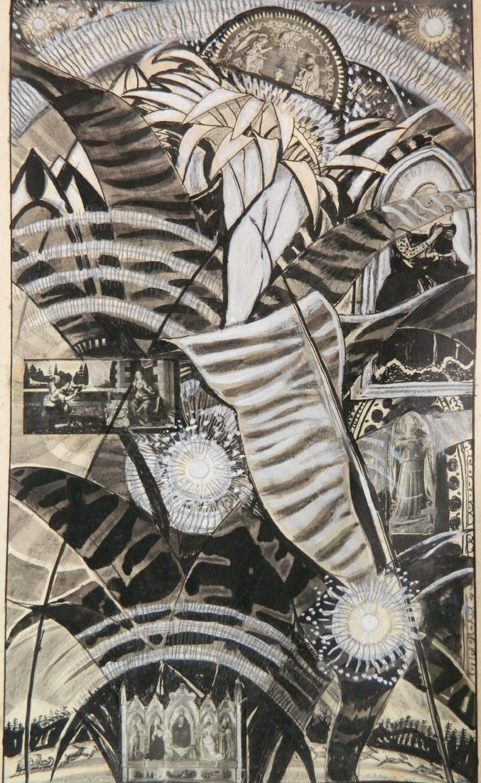 Paul Travis ink and graphite with collage (1 of 4)