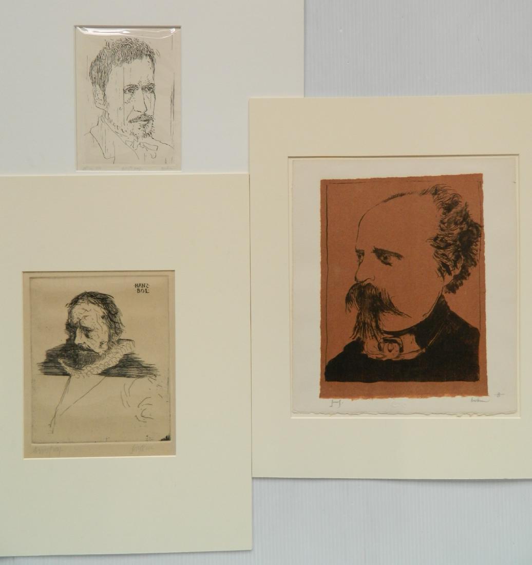 Leonard Baskin 3 etchings (1 of 7)