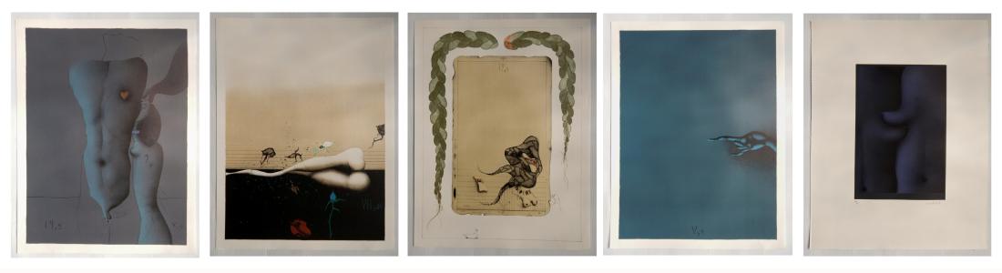 Paul Wunderlich 5 lithographs (1 of 10)