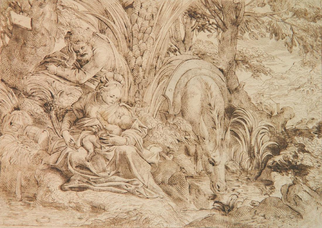 Style of Bolognese School ink drawing (1 of 5)