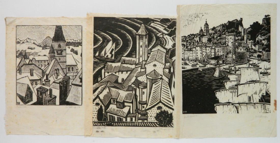 Hanns Kobinger 3 woodcuts (1 of 6)