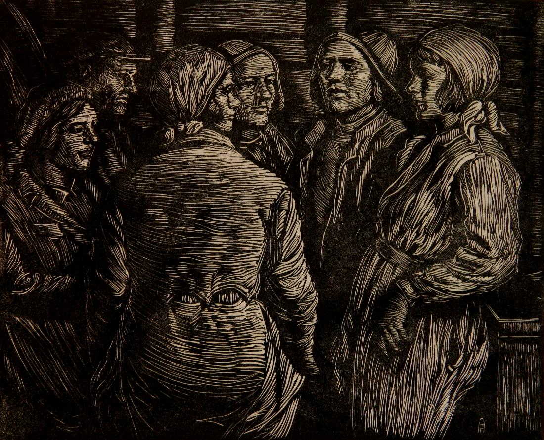 Albert Abramovitz woodcut (1 of 4)