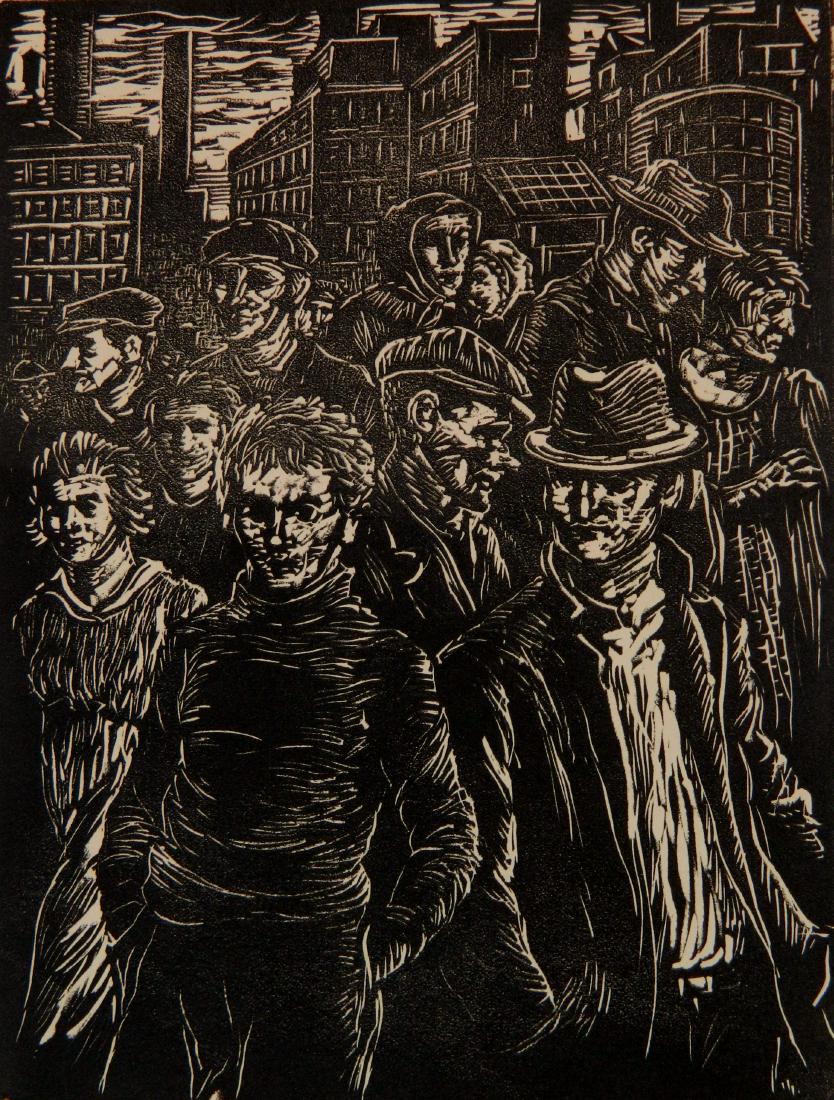 Albert Abramovitz woodcut (1 of 4)