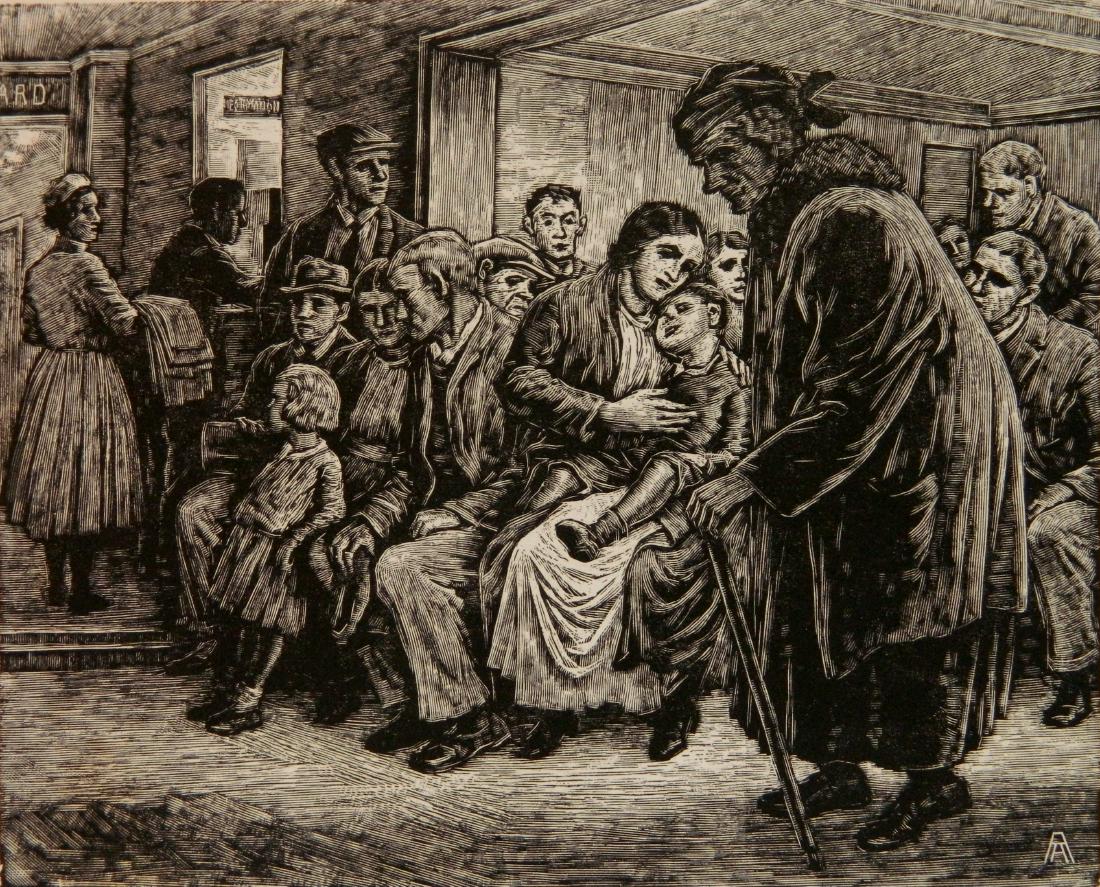 Albert Abramovitz woodcut (1 of 4)