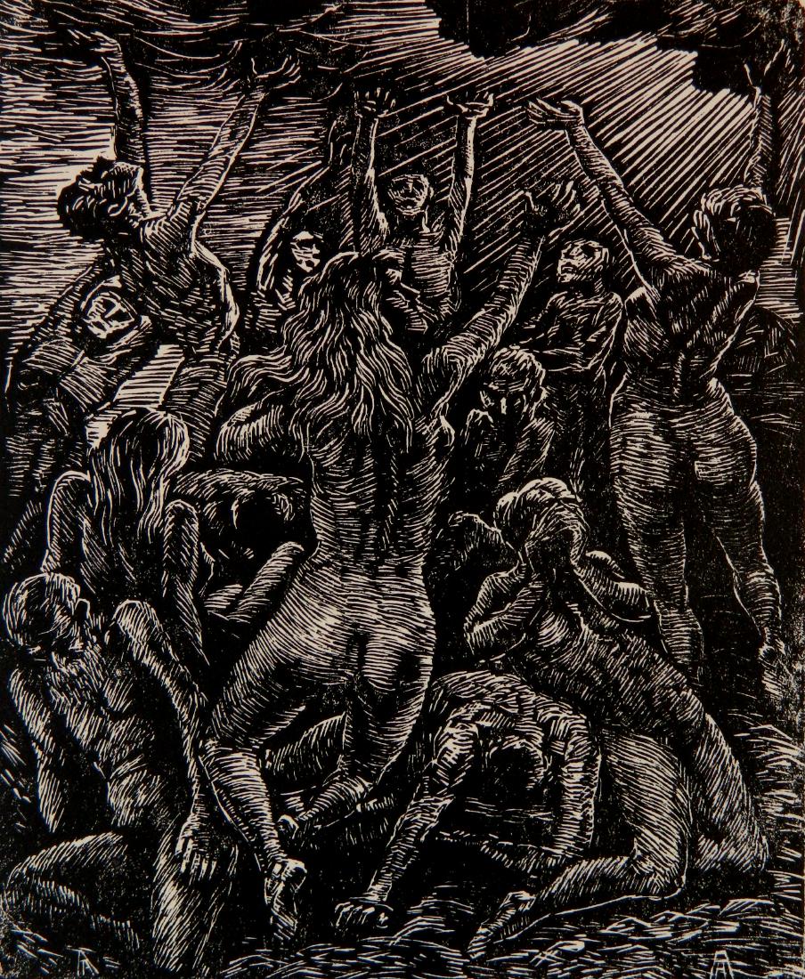 Albert Abramovitz woodcut (1 of 4)