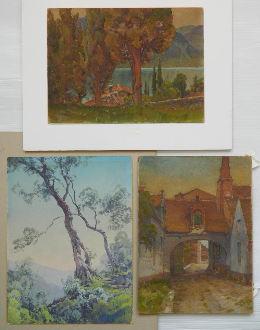 Hezekiah A. Dyer 3 watercolors (1 of 7)