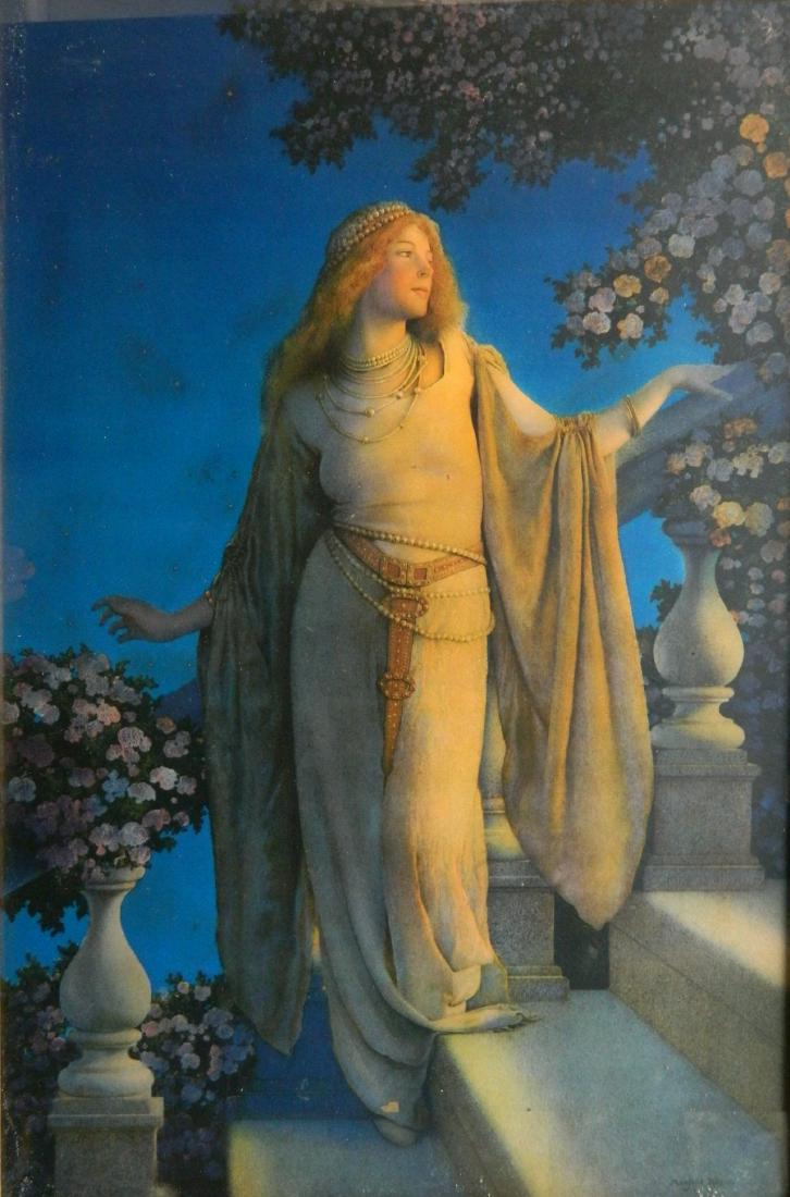 Maxfield Parrish chromolithograph: Maxfield Parrish (American 1870-1966)- ''Enchantment''- chromolithograph. 21 1/2 x 14 1/4''