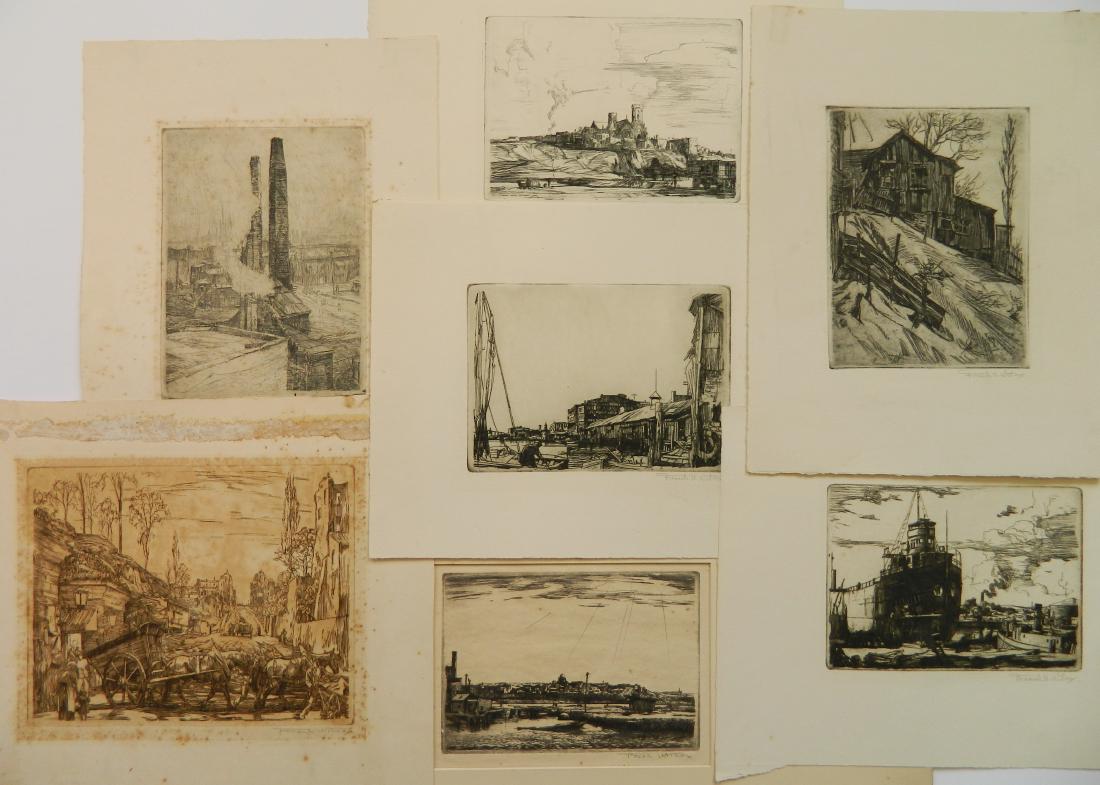 Frank Wilcox 7 etchings (1 of 8)