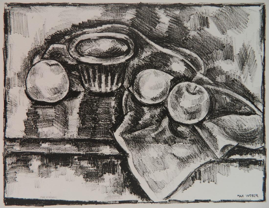 Max Weber lithograph: Max Weber (Russian-American 1881-1961)- ''Still-Life with Apples'' (Rubenstein 90)- lithograph, 1928, signed in pencil, very good condition. 12 3/8 x 16 1/8''