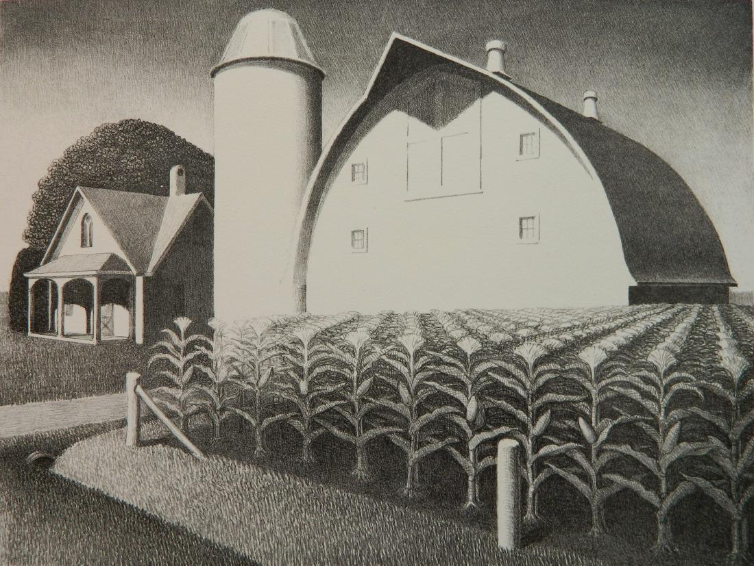 Grant Wood lithograph (1 of 4)
