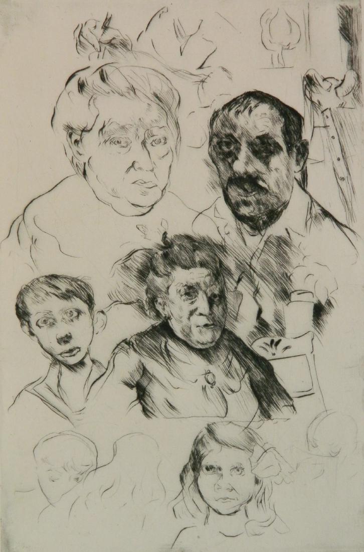 Lovis Corinth drypoint (1 of 4)