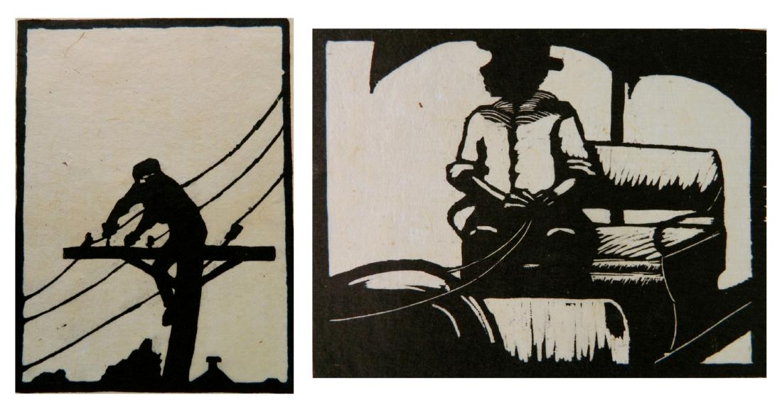 Jessie Jo Eckford 2 woodcuts (1 of 9)