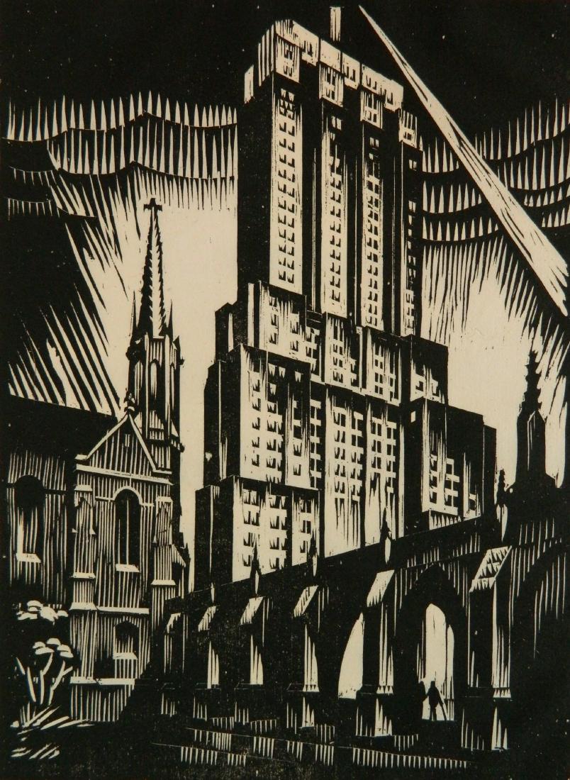 Charles Turzak woodcut (1 of 4)