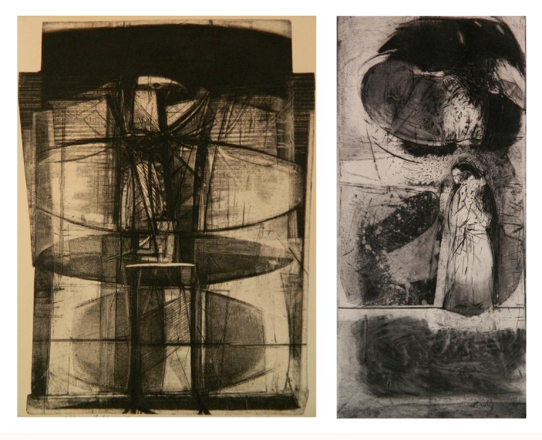Herbert C. Cassill 2 etchings (1 of 9)