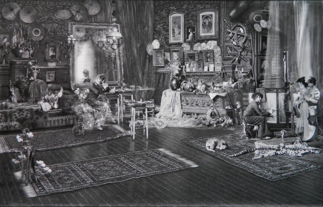 Peter Milton digital print: Peter Milton (American 1930- )- ''Sight Lines IV: The Studio''- digital print, 2012, signed, titled, dated and numbered 47/90 in pencil, very good condition. 23 x 37''