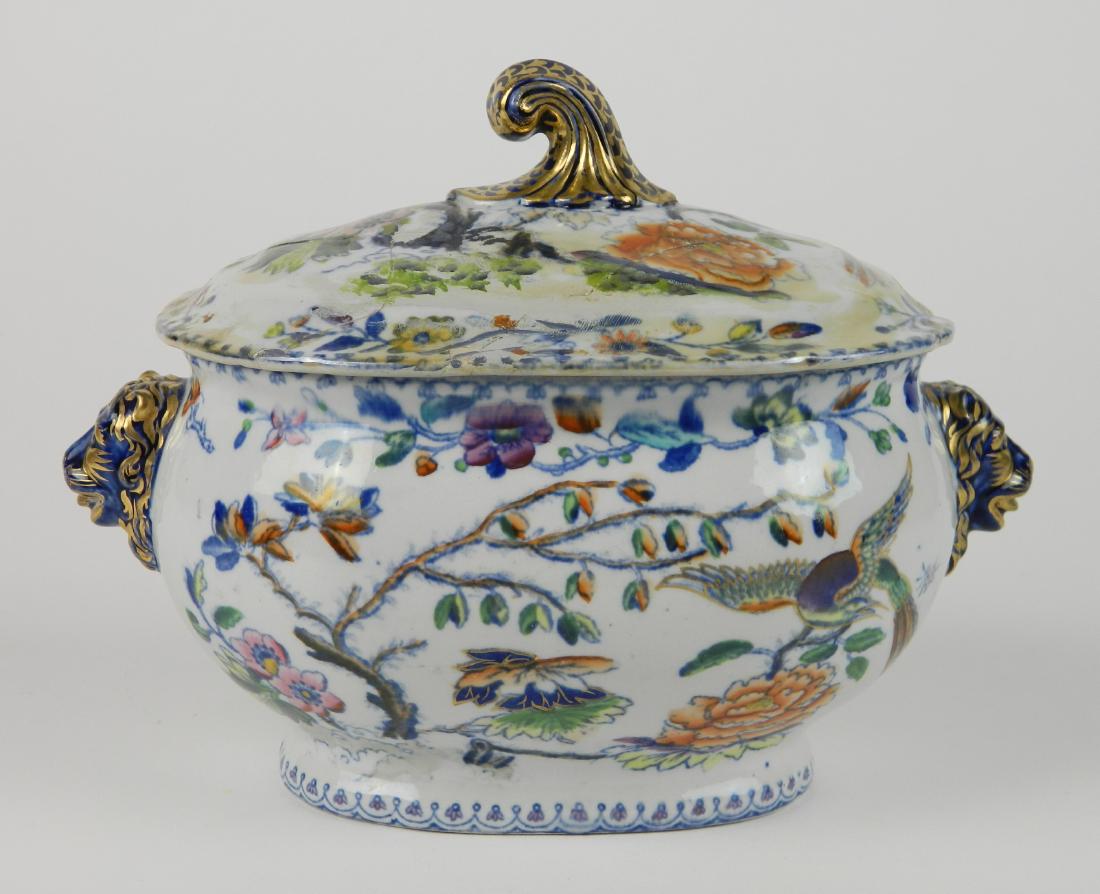 Davenport stoneware covered square tureen (1 of 6)