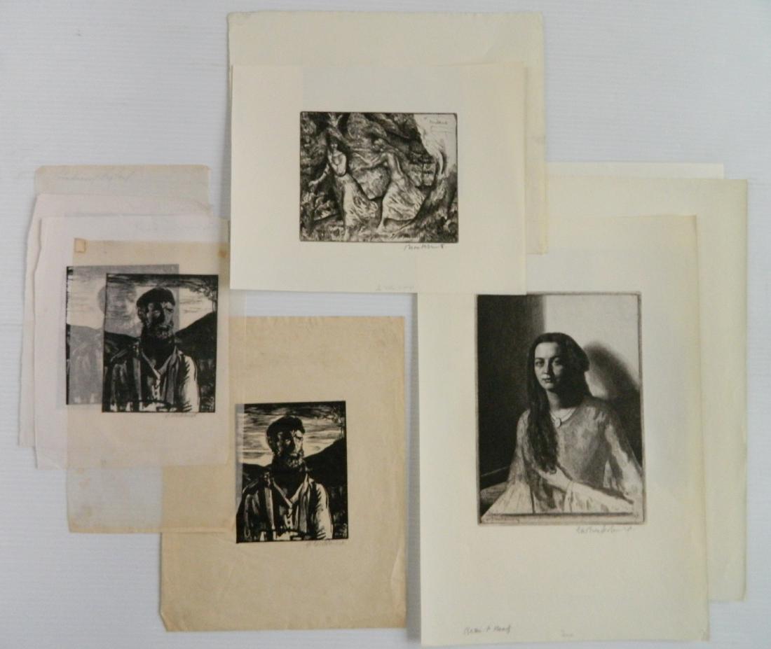 Gerald L. Brockhurst 10 prints: Gerald L. Brockhurst (British 1890-1978)- ''Una'' (Fletcher 65 x/X)- 3 etchings, 1929, all signed in pencil and annotated 'Artist Proof', 8 1/4 x 6''; ''Into The Wood'' (F. 14 ii/II)- 2 etchings, 1920