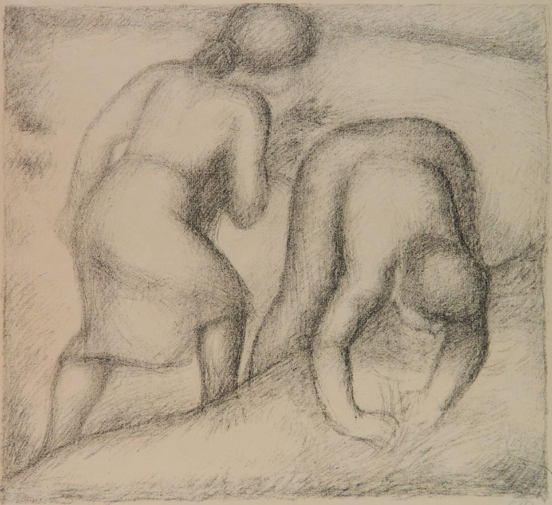 Aristide Maillol lithograph: Aristide Maillol (French 1877-1943)- ''Les Glaneuses'' (Guerin 285 ii/II)- lithograph on Japan paper, 1926, signed with monogram and numbered 16/75 in pencil. 10 5/8 x 11 3/4''