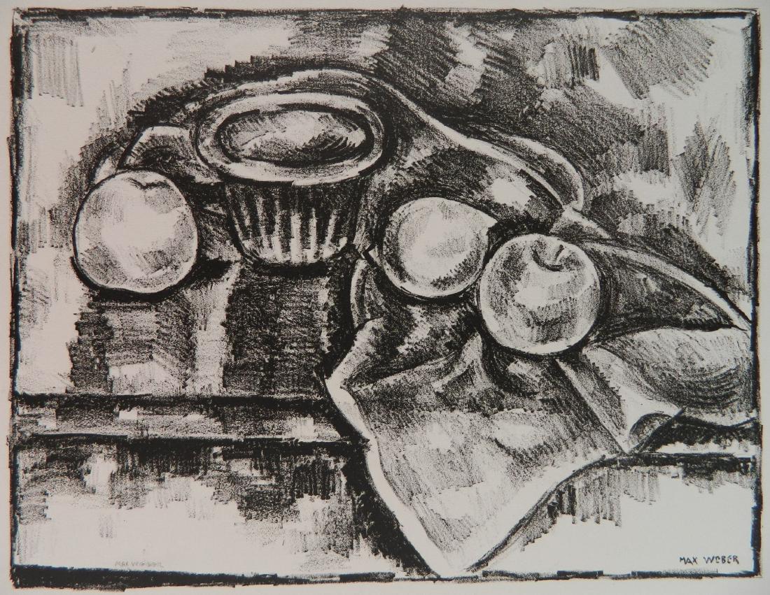Max Weber lithograph: Max Weber (Russian-American 1881-1961)- ''Still-Life with Apples'' (Rubenstein 90)- lithograph, 1928, signed in pencil, very good condition. 12 3/8 x 16 1/8''