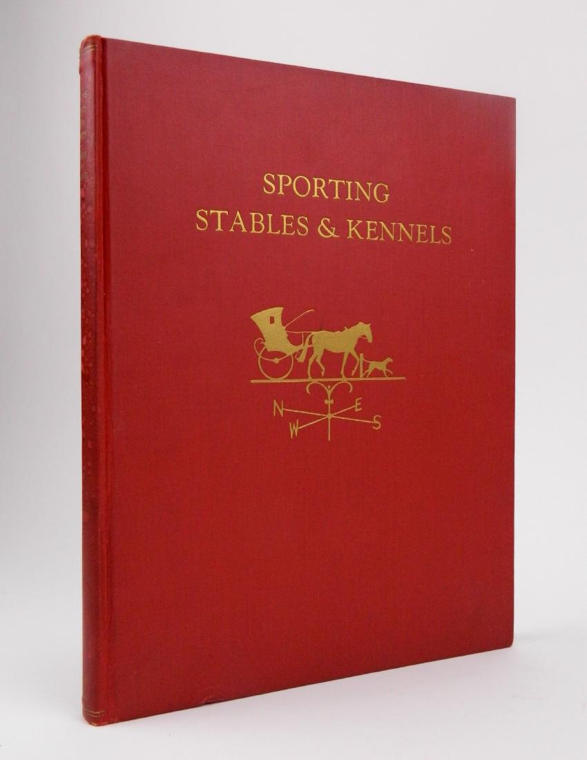 Richard Gambrill- Sporting Stables & Kennels: Gambrill, Richard N. and James C. Mackenzie- ''Sporting Stables and Kennels''- Derrydale Press, 1935, 139pp, number 625 of an edition of 950,, red cloth boards with gilt decoration and lettering. (Sie