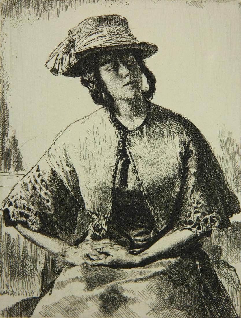 Gerald Brockhurst etching (1 of 4)