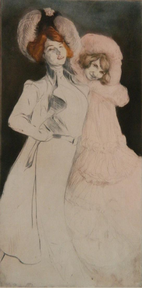 Edgar Chahine aquatint in color (1 of 4)