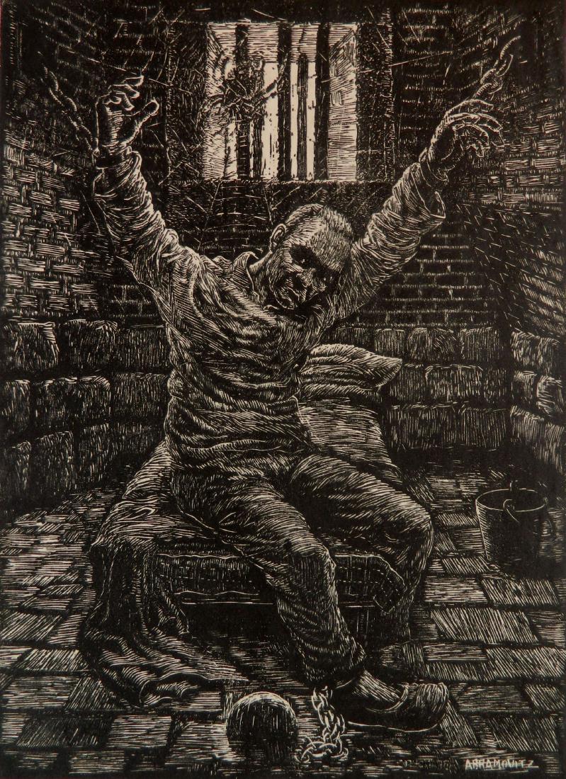 Albert Abramovitz woodcut (1 of 4)