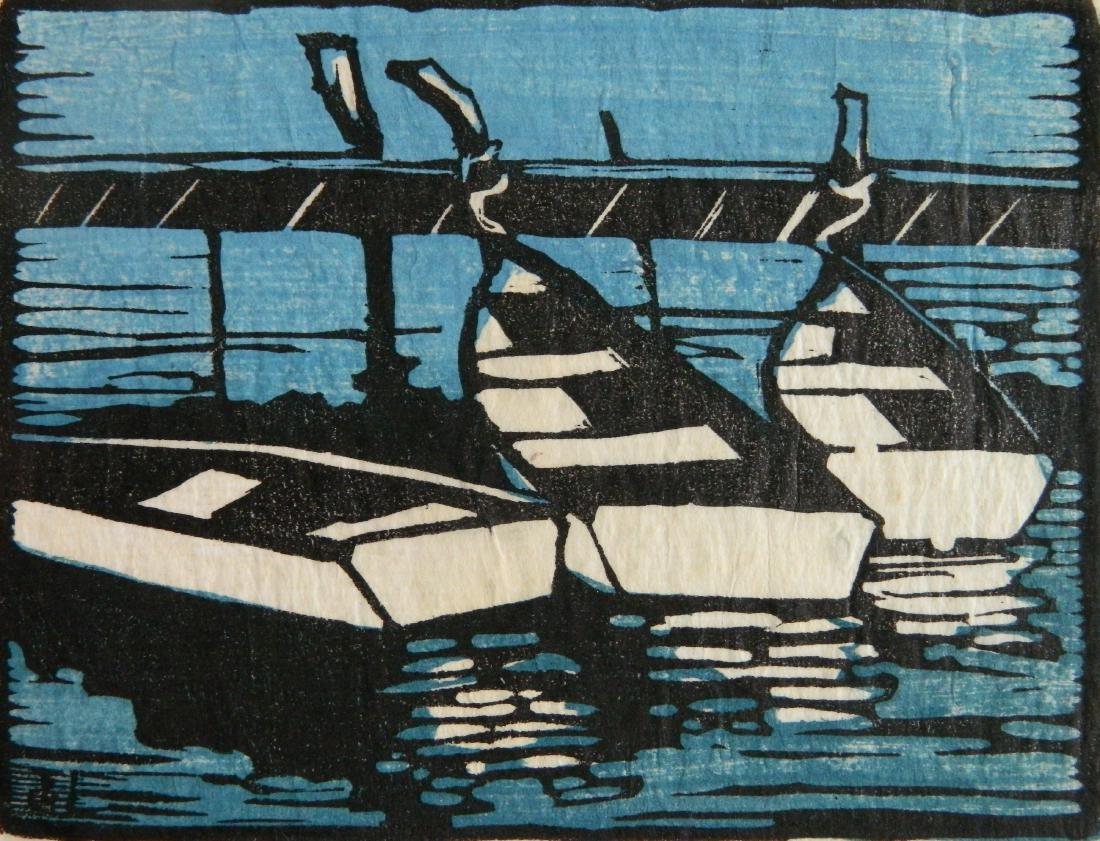 JessieJo Eckford woodcut in color (1 of 4)