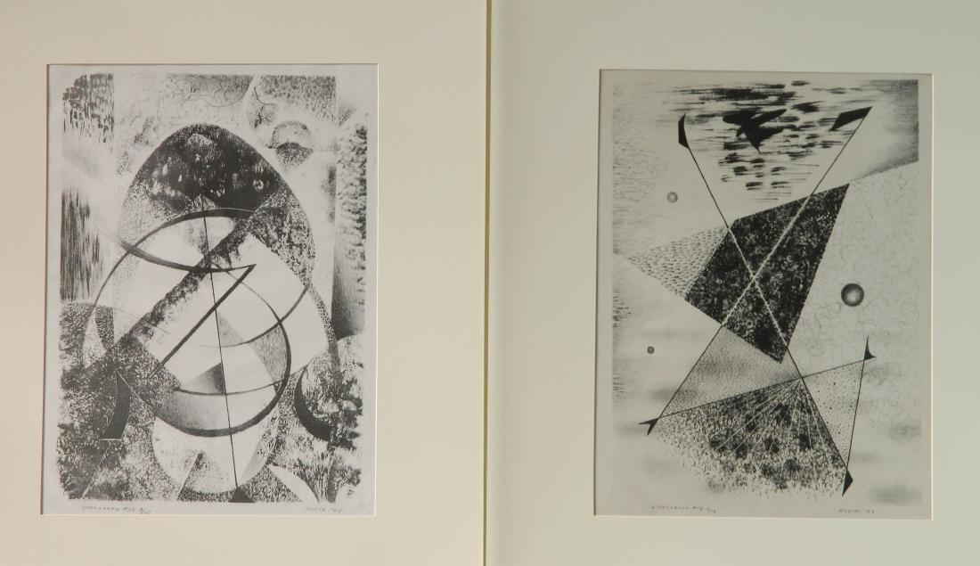 2 Medard Klein lithographs: Medard Klein (American 1905-2002)- 1.) ''Lithograph #13''- lithograph, 1945, signed, dated, titled and numbered 9/15 in pencil. 2.) ''Lithograph #18''- lithograph, 1946, signed, dated, titled and numb