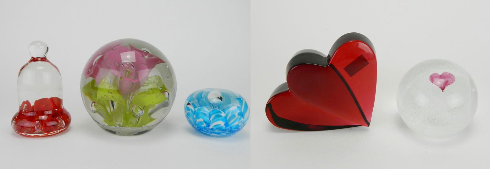 Baccarat Crystal double heart paperweight (1 of 12)