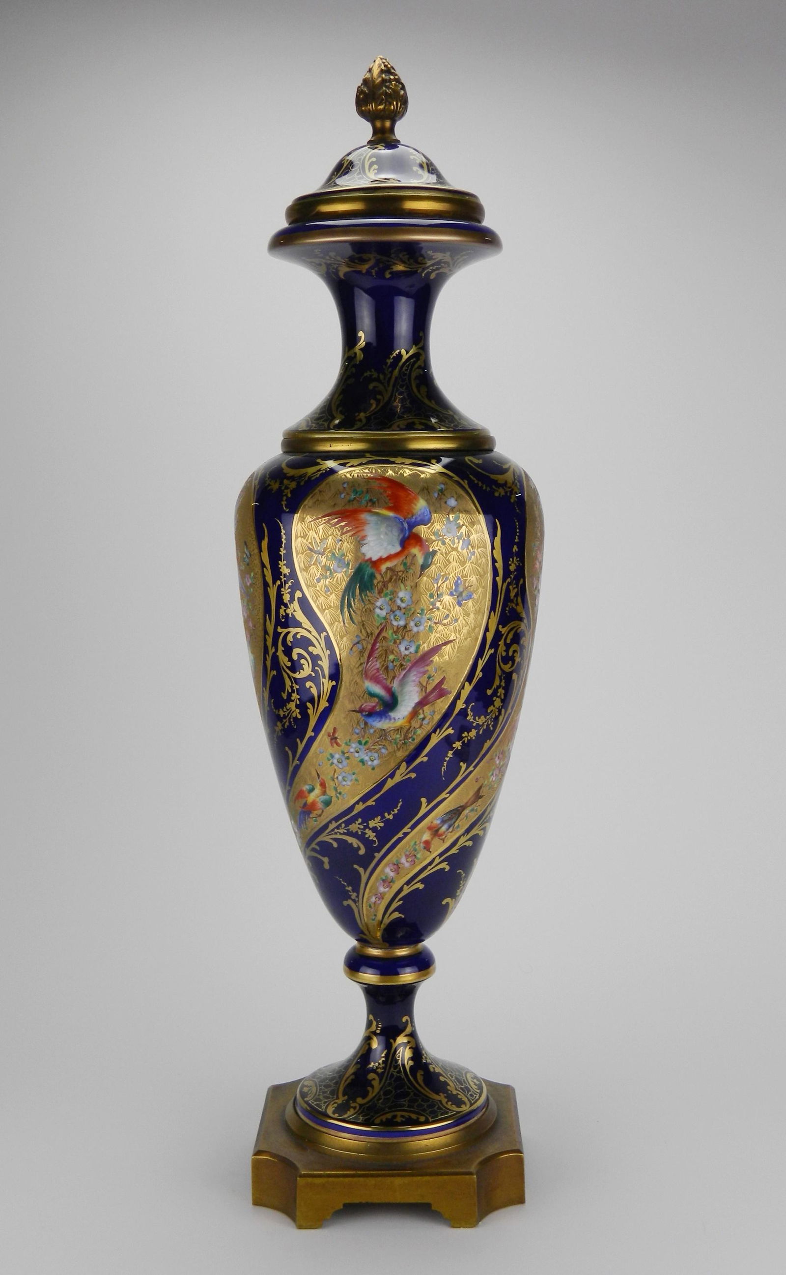 European porcelain covered vase (1 of 7)