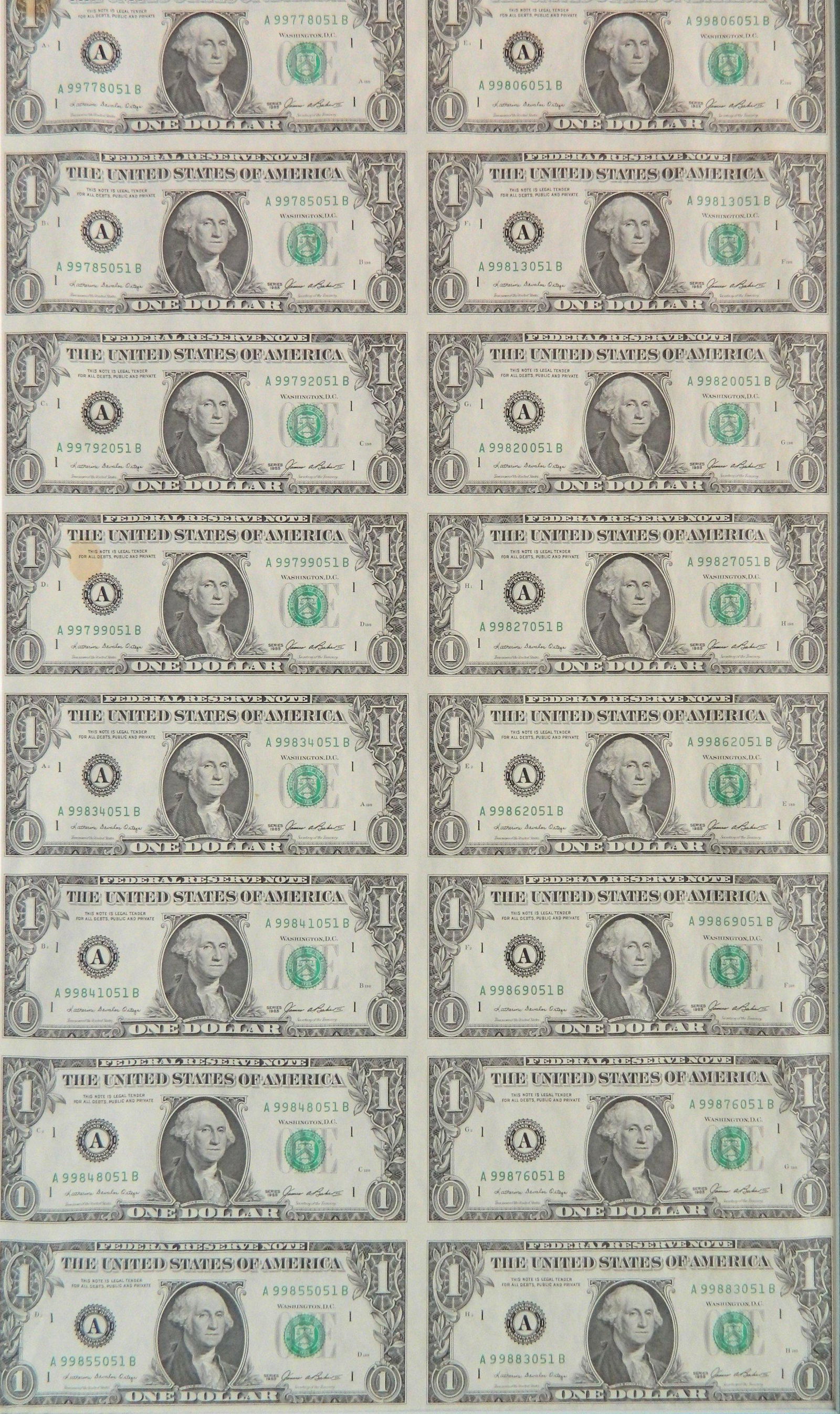 Uncut Currency Sheet (1 of 4)