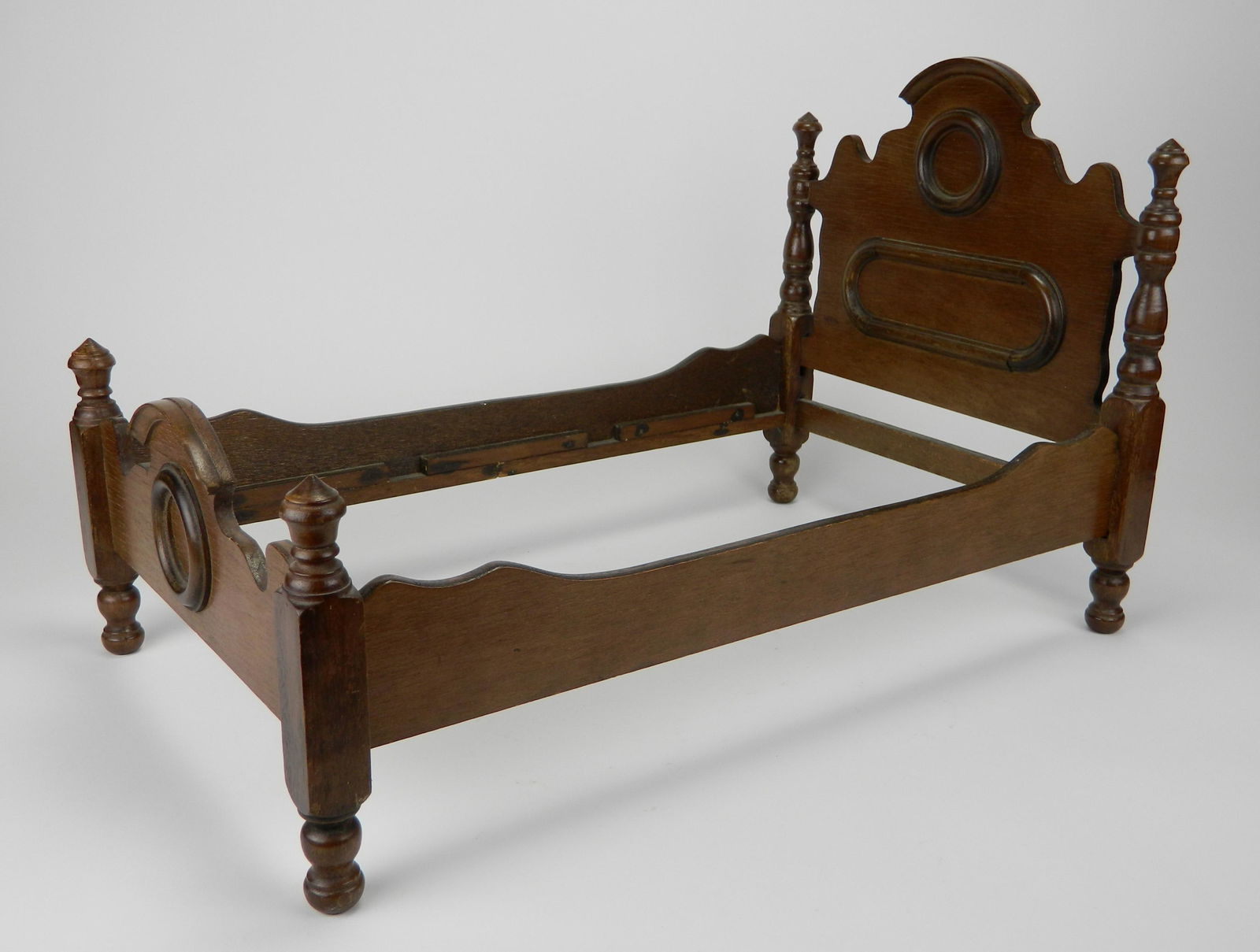 Victorian walnut doll bed (1 of 3)