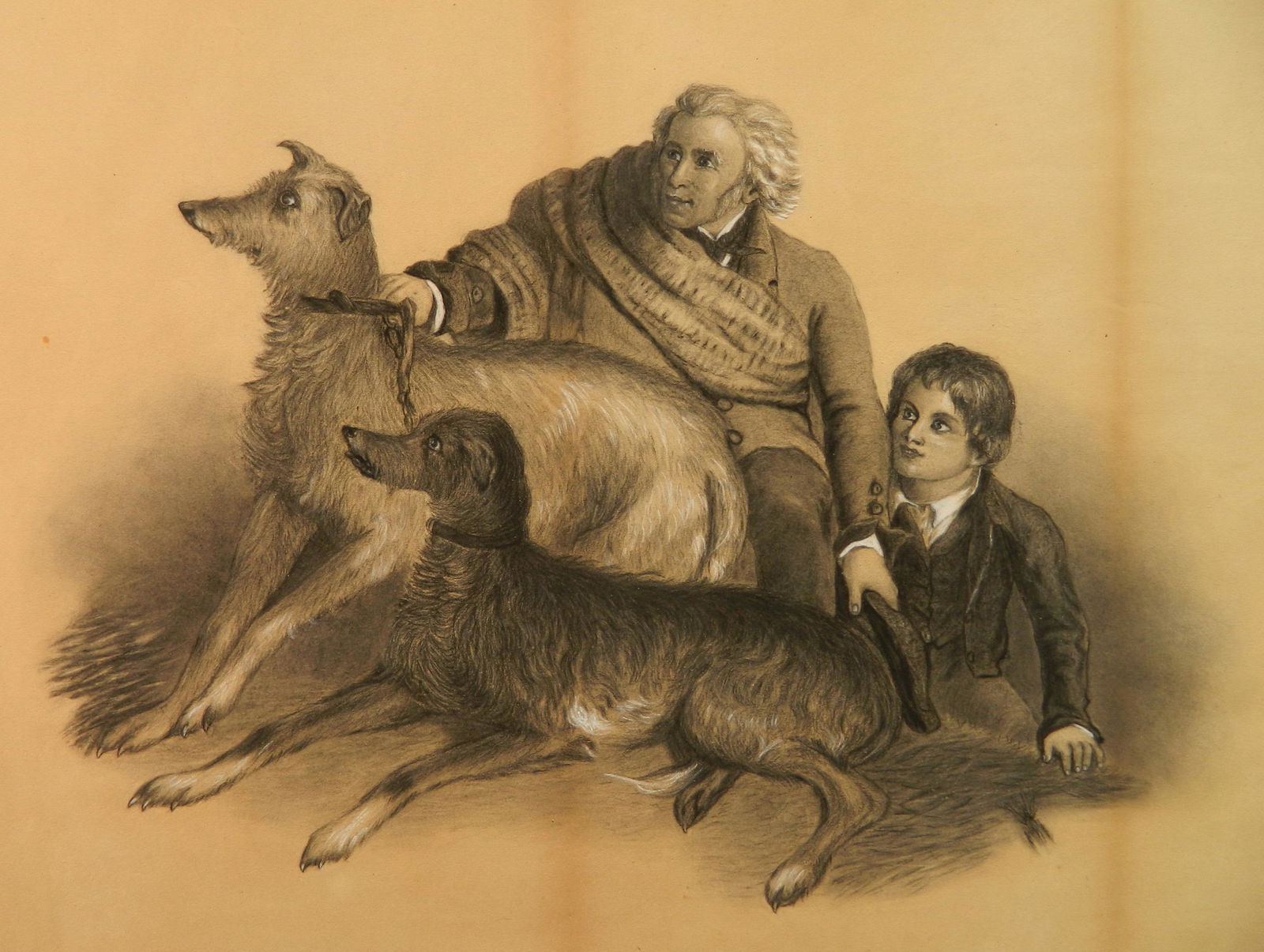 19th c. British School charcoal drawing (1 of 3)