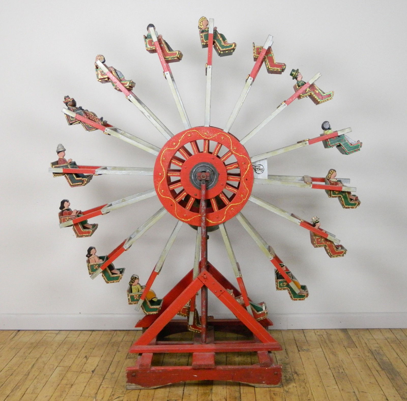 Large folk art ferris wheel (1 of 5)