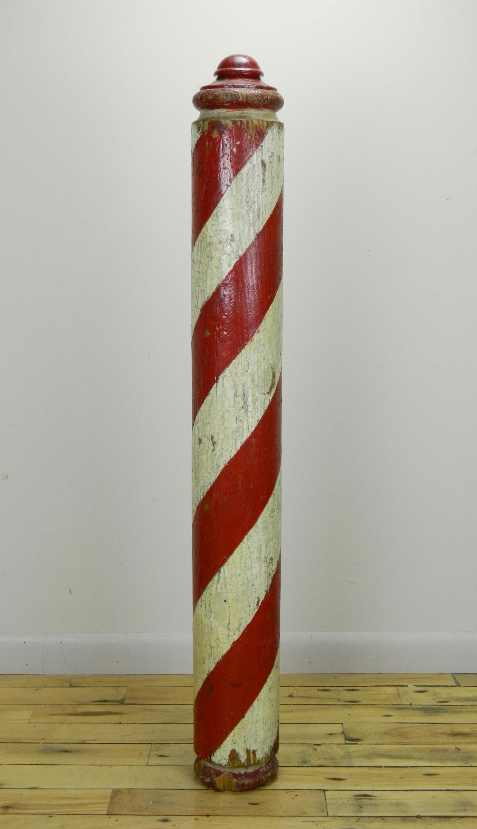 Vintage wood barber pole (1 of 4)