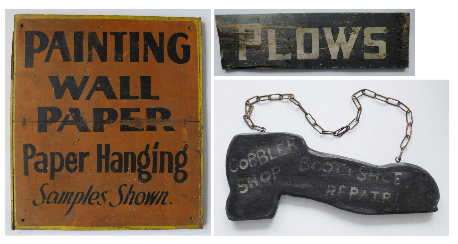 3 wood trade signs (1 of 7)