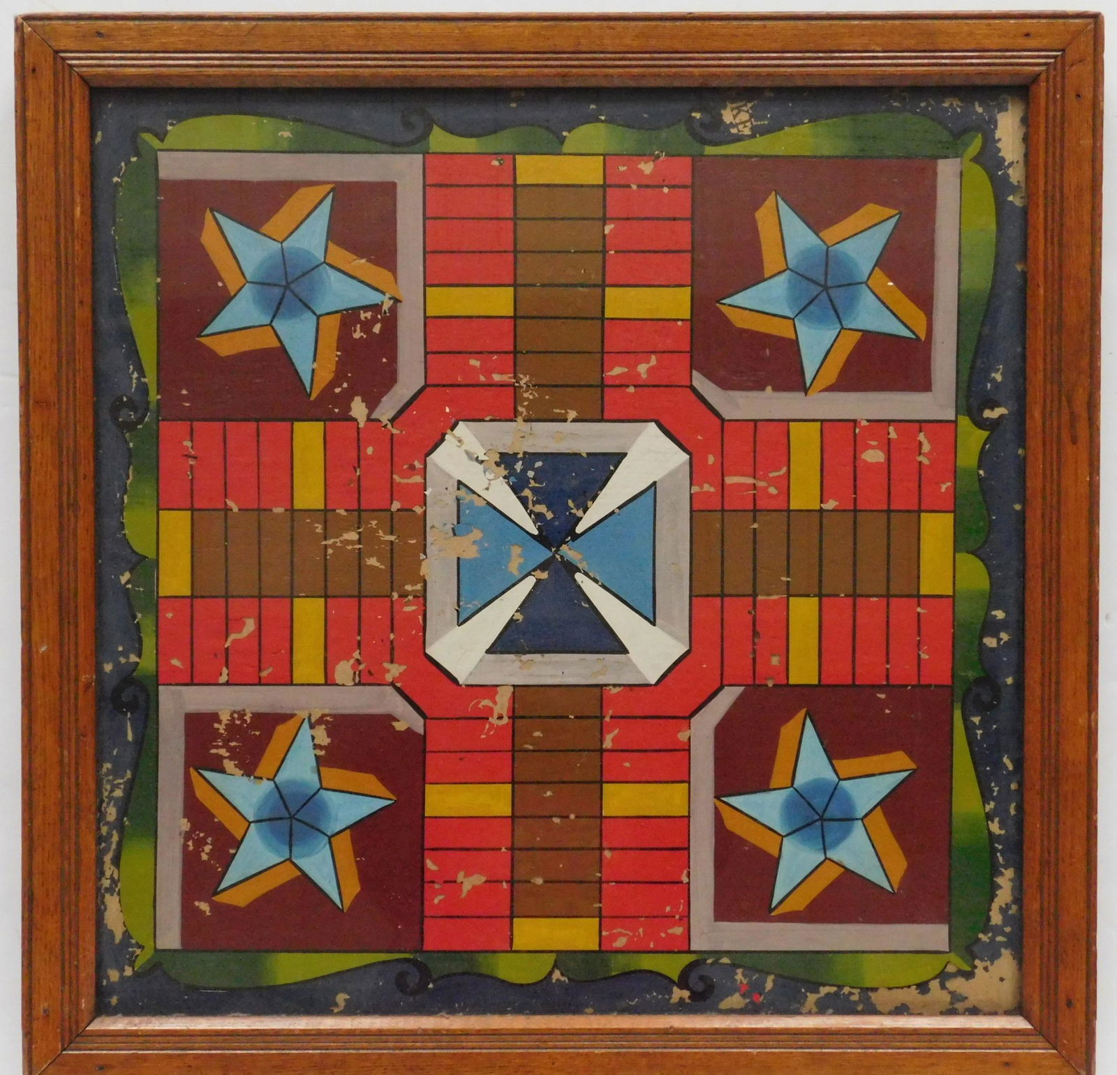 Folk art reverse painted game board (1 of 4)