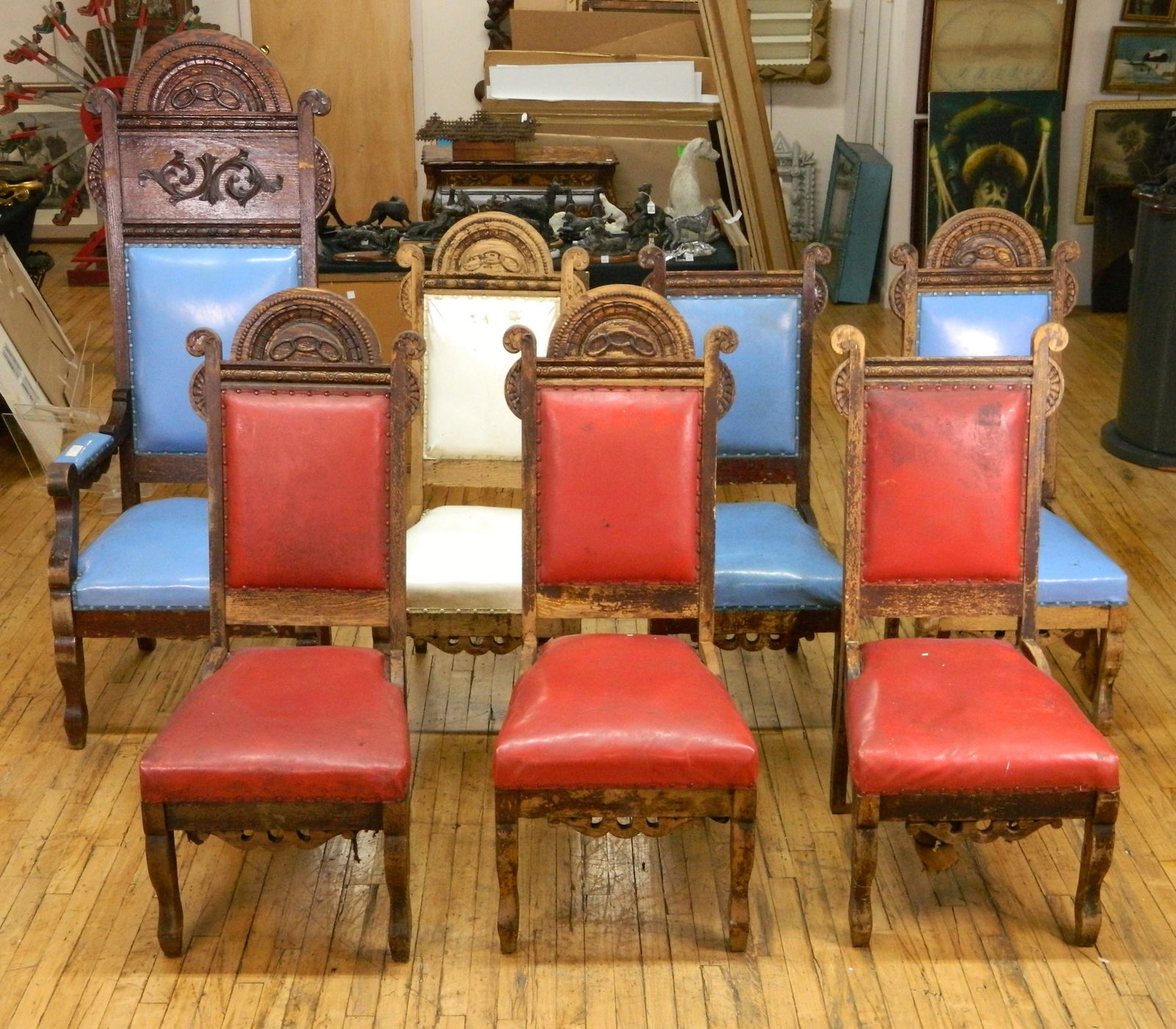 Set of 7 I. O. O. F. lodge chairs (1 of 5)