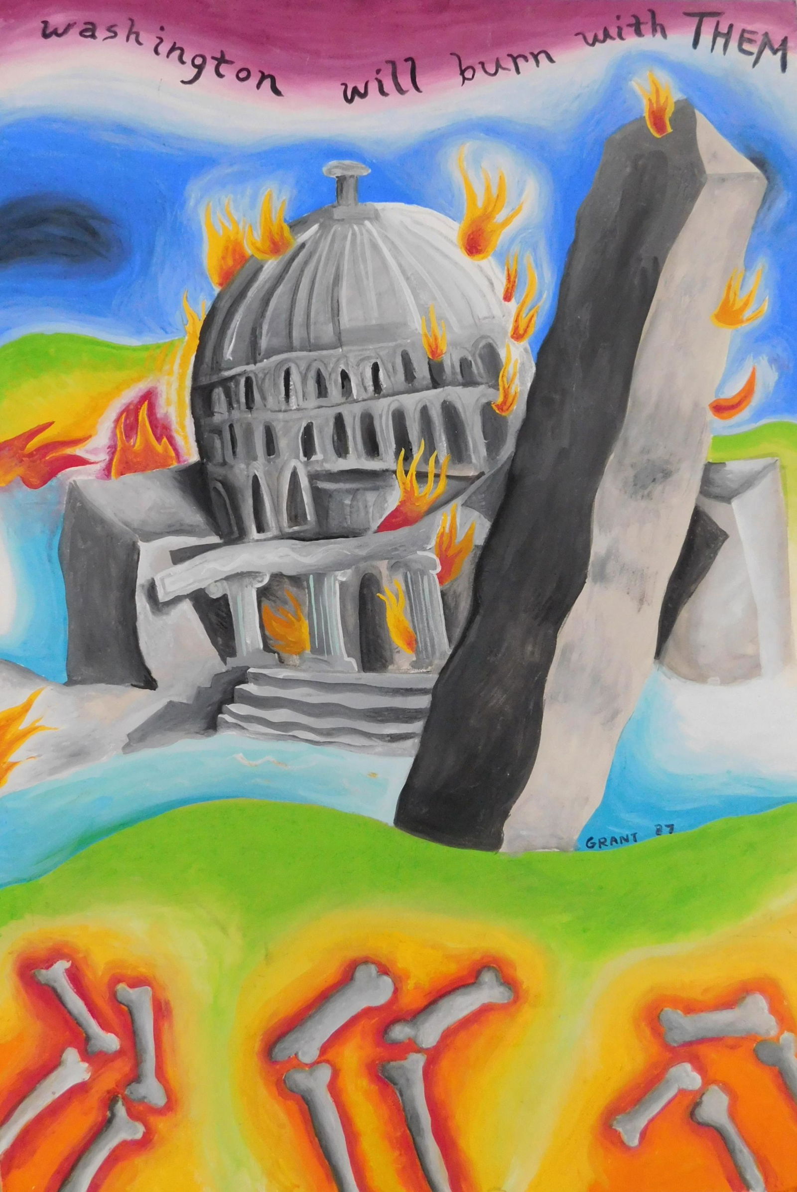 20th c. American School acrylic (1 of 4)