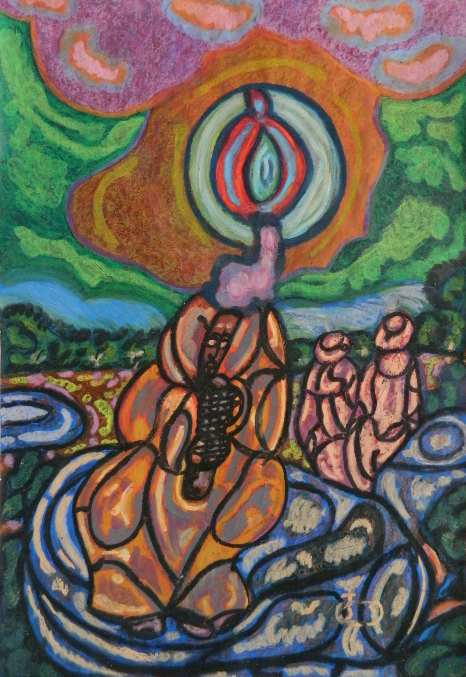 Anthony J. Salvatore oil stick on paper (1 of 4)