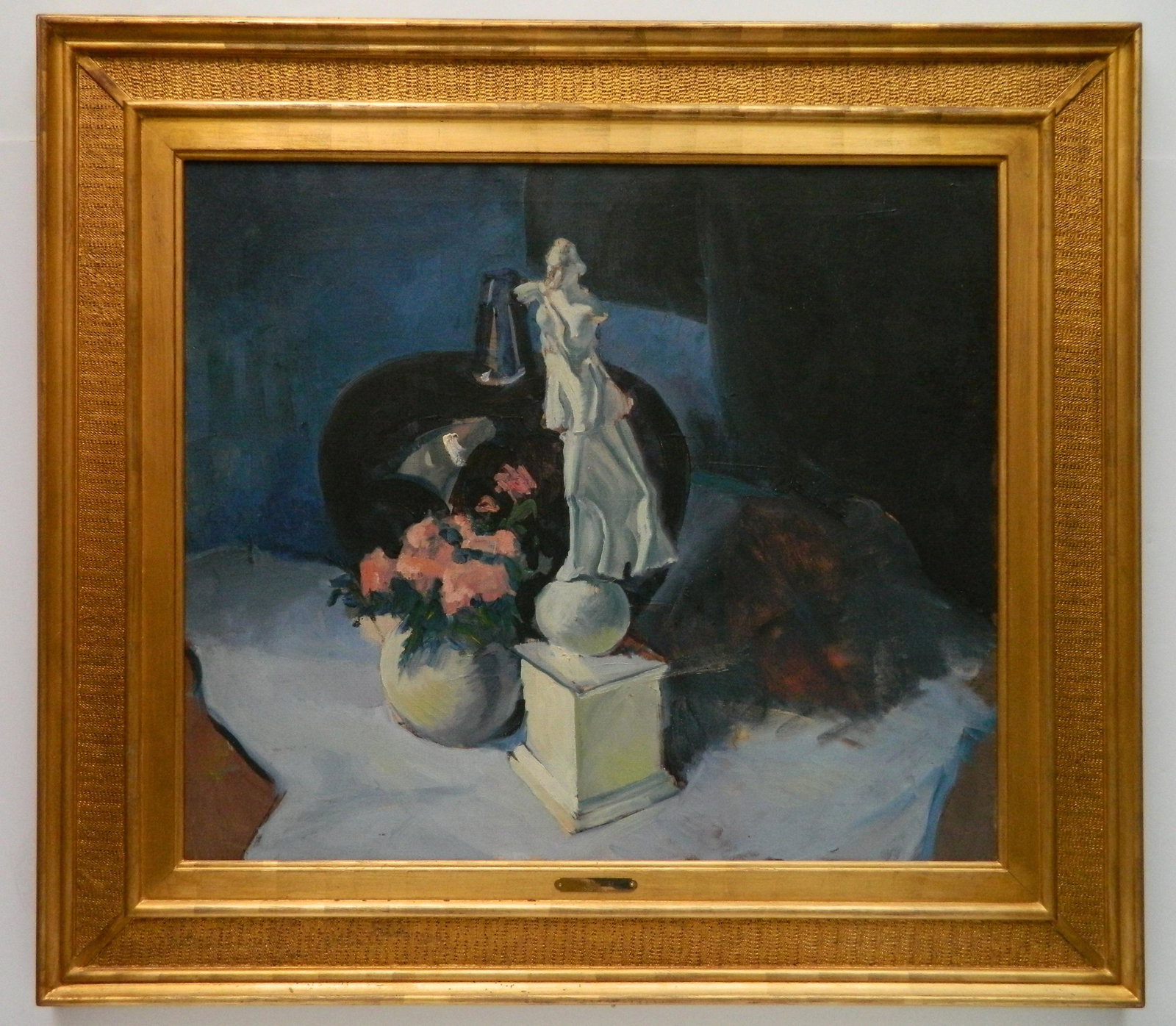 Carl Gaertner oil: Carl Gaertner (American 1898-1952)- Still-Life- oil on canvas, framed, in-painting upper left corner. 30 x 35 1/2'' Provenance: Baldwin Wallace University