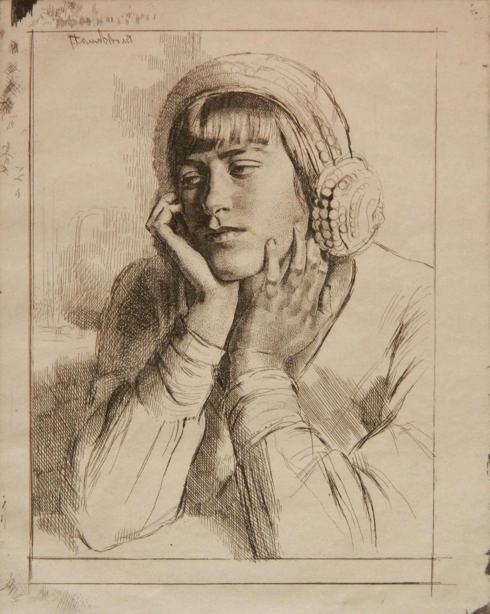 Gerald Brockhurst etching (1 of 4)