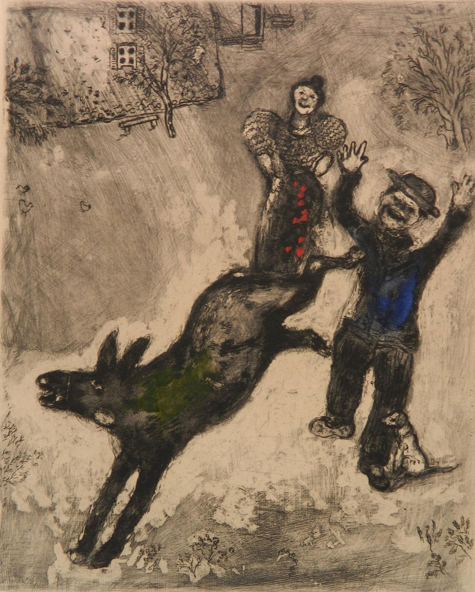 Marc Chagall etching with hand-coloring (1 of 5)