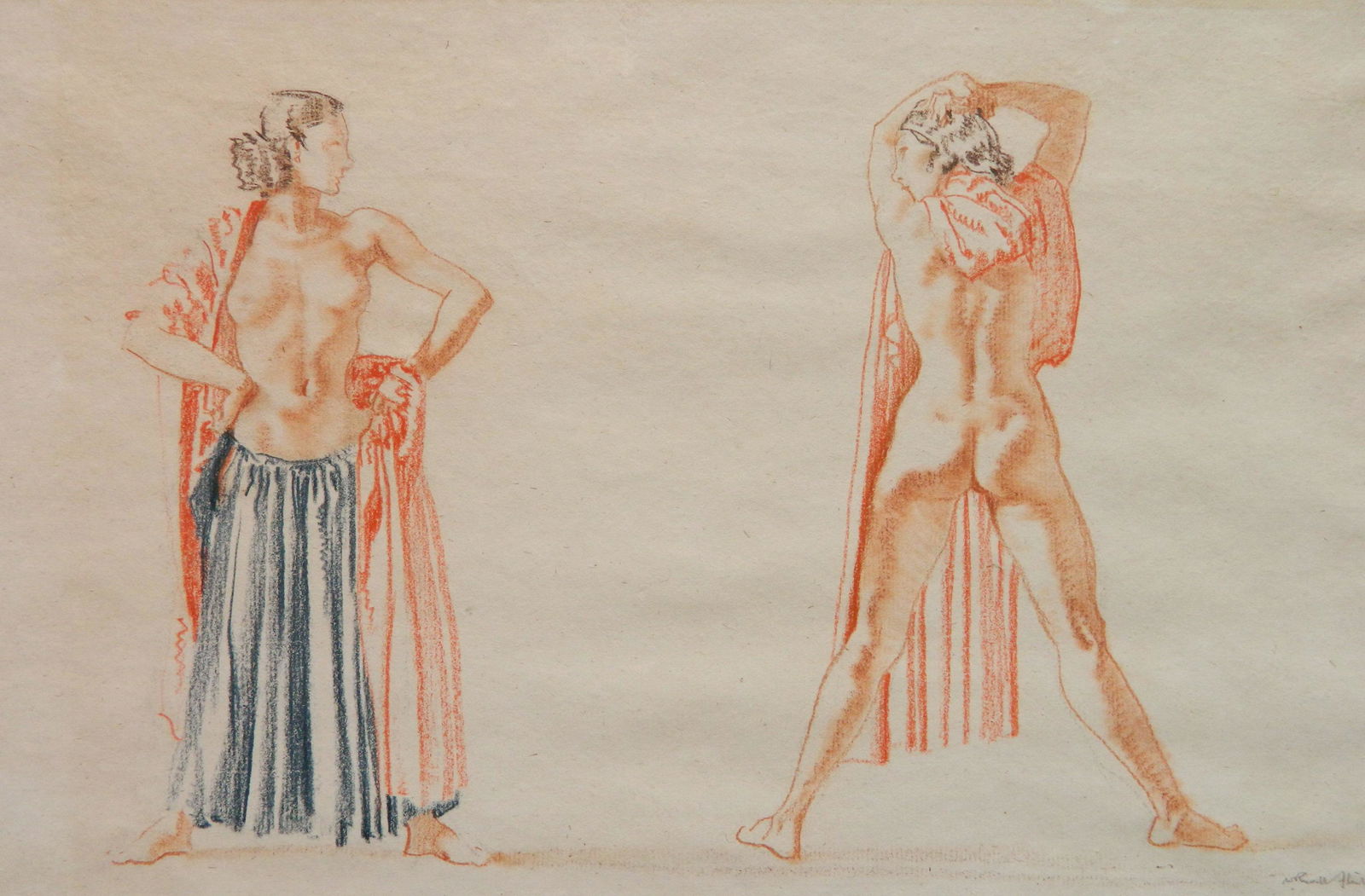 Sir William Russell Flint drawing (1 of 6)